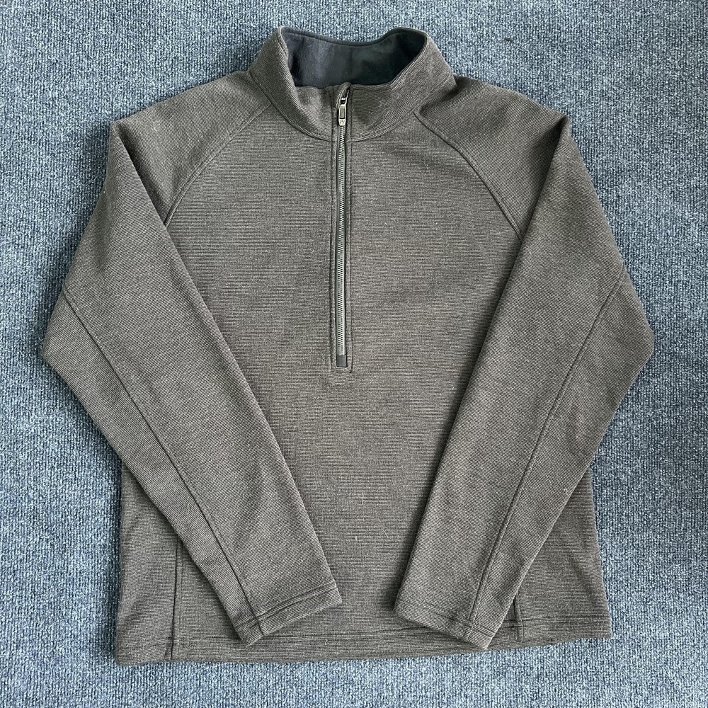 Spyder Sweatshirt Mens XL Gray Fleece 1/4 Zip Pullover Logo‎ Outdoor Layer Top